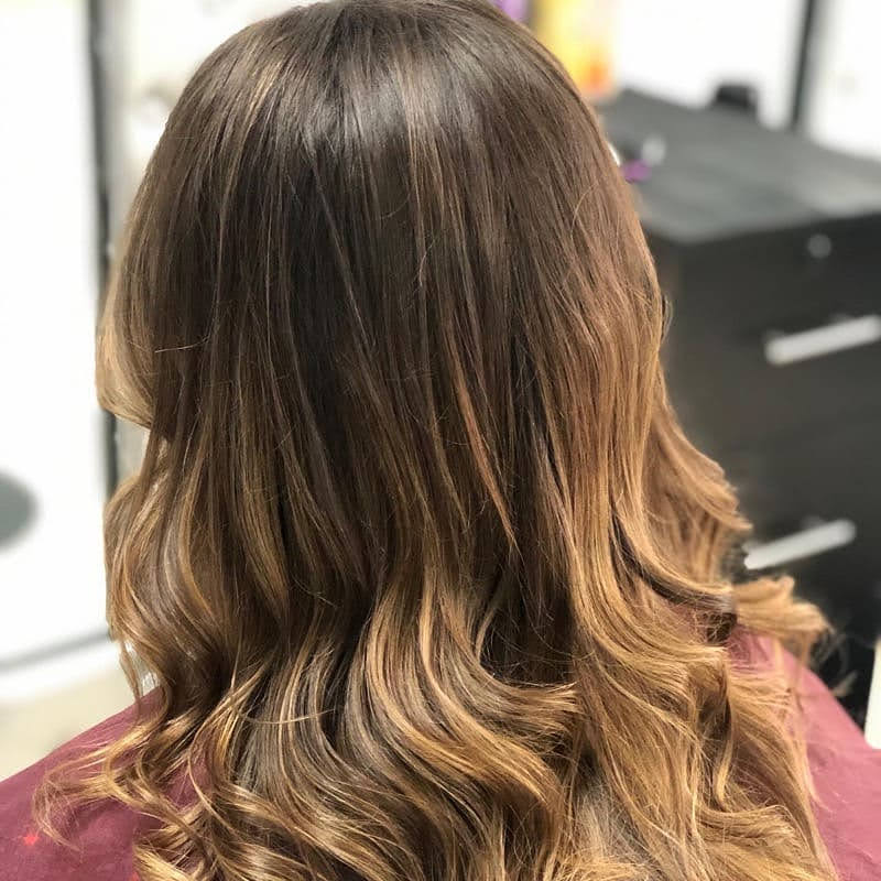 Balayage and hair color result at Sinkor Beauty Salon