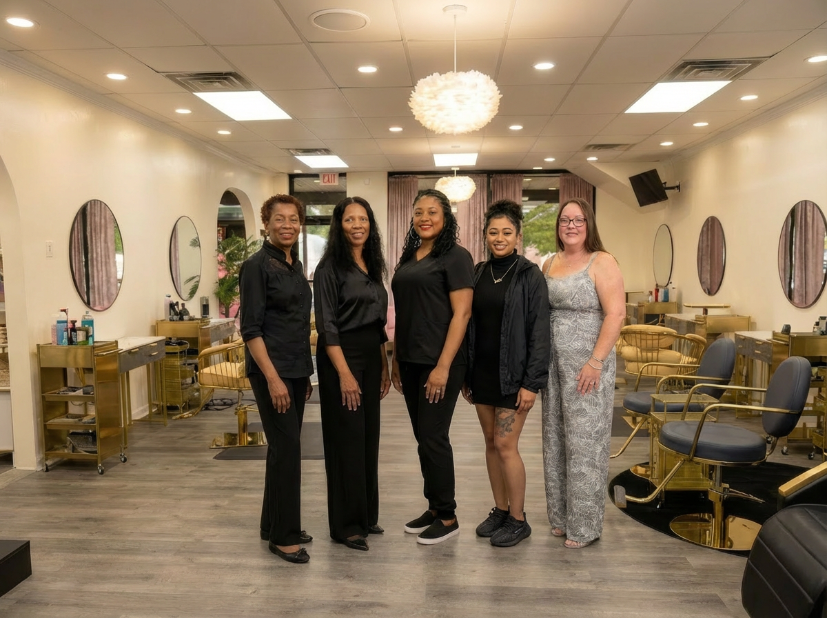 Sinkor Beauty Salon team — natural hair stylists and silk press experts in Middletown, DE